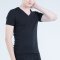 V-neck T-shirt BLACK (2Packs)(6PCS.)