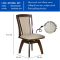 Lisa Dining Set 100% Rubber wood PVC cushion Chair 360°Swivel Chair