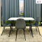 Marble pattern ceramic top dining table set, 4 seats, Great model, velvet upholstered chairs