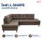 ECF Furniture โซฟา L-SHAPE เข้ามุม รุ่นโปโล (POLO) เบาะผ้าPolyester100% ใช้งานได้ทั้งซ้าย-ขวาได้