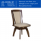 ECF Furniture ชุดโต๊ะอาหาร รุ่น Lisa ไม้ยางพารา100% เก้าอี้เบาะหนังPVC เก้าอี้หมุนได้360องศา