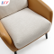 ECF Furniture เก้าอี้พักผ่อน รุ่น Milan เบาะหนังPU  เก้าอี้โซฟา โซฟามินิมอล