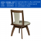 ECF Furniture ชุดโต๊ะอาหาร 4 ที่นั่ง รุ่น ริค Rick ไม้ยางพารา100% เก้าอี้เบาะหนังPVC เก้าอี้หมุนได้360องศา