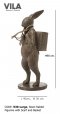 Resin Rabbit Figurine w/Scarf&Basket (2 sizes Available)