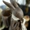 Resin Rabbit Figurine w/Scarf&Basket (2 sizes Available)