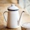 Vintage Enamel Teapot-1L (White) กาน้ำอีนาเมล ความจุ 1 ลิตร (สีขาว)