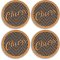 แผ่นรองแก้วไม้คอร์ก เซต 4 ชิ้น S/4 "Cheers" Round Cork Coaster