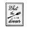 ป้ายเหล็ก What the...is for dinner, Metal Wall Art