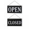 Open & Closed Sign, Black Color