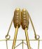 Golden Wired Basket w/ Wood Base (Large)