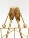 Golden Wired Basket w/ Wood Base (Medium)
