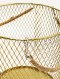 Round Gold Wired Basket w/ Rope Handle (S)