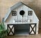 Metal Farmhouse Barn Birdhouse (White)