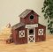 Metal Farmhouse Barn Birdhouse (Red)