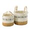 Cement Planter Planter w/ Cotton Handle Set of 2