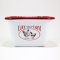 Enamel Square Bowl, Vintage Farm Series
