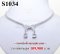 สร้อยคอเพชรแท้ธรรมชาติ (Natural Diamonds)  น้ำงามที่สุด (Perfect Heart&Arrow Ideal Cut)  3.02 Ct.  เพชรแท้ธรรมชาติ H&A-รัชเชี่ยนคัท 110 เม็ด (น้ำ100-99%) ทองคำเปอร์เซ็นต์สูงสุด หนัก 24.500 g.