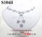 สร้อยคอเพชรแท้ธรรมชาติ (Natural Diamonds)  น้ำงามที่สุด (Perfect Heart&Arrow Ideal Cut)  2.20 Ct.  เพชรแท้ธรรมชาติ H&A-รัชเชี่ยนคัท 132 เม็ด (น้ำ100-99%) ทองคำเปอร์เซ็นต์สูงสุด หนัก 34.300 g.