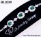 สร้อยข้อมือมรกต ประดับเพชรล้อม  (Certificate Natural Colombia Emerald) 4.50 ct.