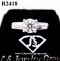 แหวนเพชรชู H&A 0.57 Ct. มี Cer E Color(น้ำ99%) /VVS 3EX/Non Flu ประดับเพชรข้าง