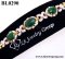 สร้อยข้อมือหยกพม่าหลังเบี้ย (Certificate Natural Burma Jade) 11.57 ct.