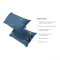 Nemo Fillo™ Elite Wide Ultralight Backpacking Pillow BLUE HORIZON/CITRON