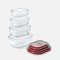 Black + Blum STACK + NEST GLASS FOOD CONTAINERS SET OF 4