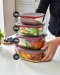 Black + Blum STACK + NEST GLASS FOOD CONTAINERS SET OF 4
