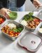 Black+Blum MULTI-FUNCTION FOOD BOX SQUARE SMALL - GREY / RED