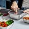 Black+Blum MULTI-FUNCTION FOOD BOX SQUARE SMALL - GREY / RED