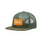 YETI VELCRO BADGE FLAT BRIM MESH HAT OLIVE
