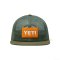 YETI VELCRO BADGE FLAT BRIM MESH HAT OLIVE