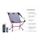 Nemo Moonlite™ Reclining Camp Chair GRANITE/ROSEBUD