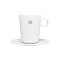 THE DAYBREAK CAFÉ LATTE CUP & STILLNESS SAUCER 10.6OZ PALE STONE