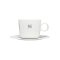 THE DAYBREAK CAPPUCCINO CUP & STILLNESS SAUCER 6.5OZ PALE STONE