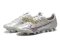 Mizuno Morelia Alpha FG Low-Tops Soccer Cleats - Silver/Red/Blue