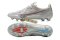Mizuno Morelia Alpha FG Low-Tops Soccer Cleats - Silver/Red/Blue