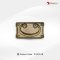 มือจับโบราณ (ซิงค์) สีดำ-เหลือง 45x77 mm. 1CA102-AB