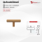 Futuretech มือจับเฟอร์นิเจอร์ Cabinet Handle สำหรับตู้ครัว ตู้เสื้อผ้า ตู้ลิ้นชัก สีทองด้าน รุ่น 1CL03