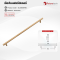 Futuretech มือจับเฟอร์นิเจอร์ Cabinet Handle สำหรับตู้ครัว ตู้เสื้อผ้า ตู้ลิ้นชัก สีทองด้าน รุ่น 1CL03