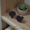ปุ่มจับกลม (ซิงค์) สีดำด้าน 35x25x10 mm. No.1P128
