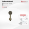 Futuretech มือจับเฟอร์นิเจอร์, มือจับตู้, มือจับลิ้นชัก, มือจับโบราณ, ปุ่มจับคลาสสิค รุ่น 1PA032