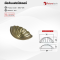Futuretech มือจับเฟอร์นิเจอร์, มือจับตู้, มือจับเปลือกหอย วัสดุซิงค์ รุ่น 1SE07