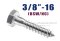 สกรูเกลียวปล่อยหัวเหลี่ยมสแตนเลส 3/8"x2" (9.52x50.8 mm)