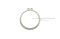 แหวนล็อคนอก แหวนล็อคเพลา สแตนเลส 50 mm (เบอร์ 50) (วัดขนาดวงในของแหวนได้ 45.8 mm ความหนา 2 mm)