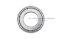 ตลับลูกปืนเตเปอร์ (Tapered Roller Bearing) ขนาด 25.4x50.292x14.224 เบอร์ L44643R/L44610R NSK ญี่ปุ่น