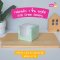 กล่องเค้ก 1 ชิ้น จตุรัสขาว ลายgreen bakery