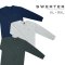 เสื้อยืดสเวตเตอร์แขนยาว คอกระดุม sweater XL 48" - 5XL 64"