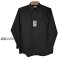 เสื้อเชิ้ตแขนยาวไซส์ใหญ่ คอตต้อน ดำ XL (50") - 8XL (64")