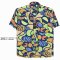 เสื้อเชิ้ตแขนสั้นไซส์ใหญ่ คอตต้อนพิมพ์ลาย Abstract กรมXL (50") - 8XL (64")